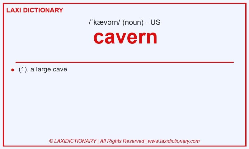 Definition cavern in American English