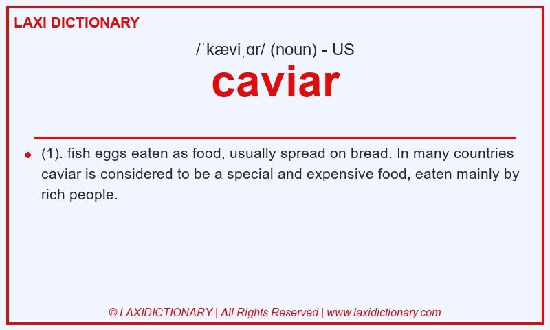 Definition caviar in American English
