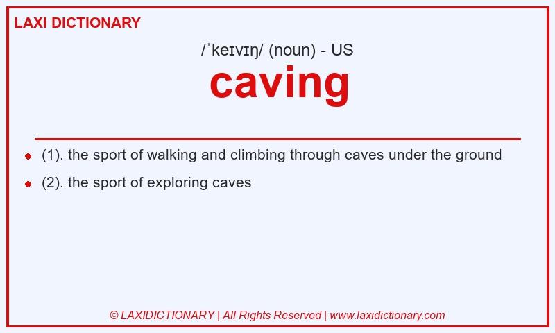 Definition caving in American English