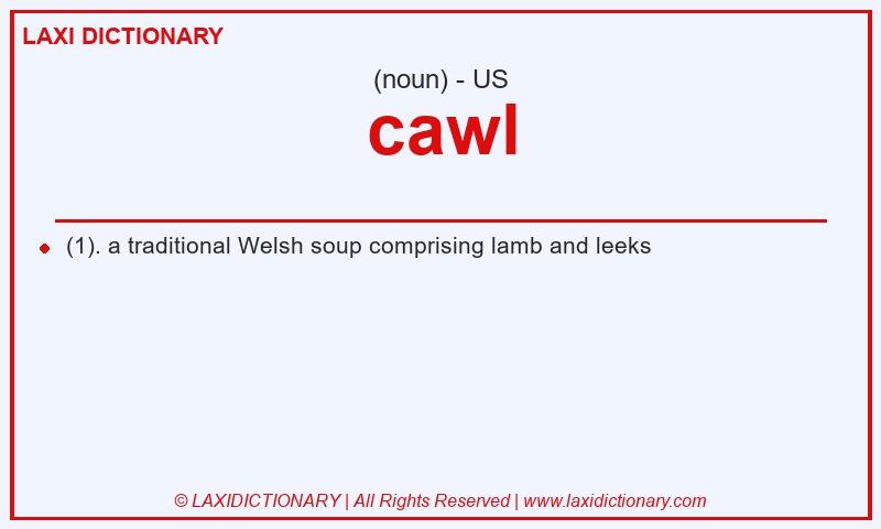 Definition cawl in American English