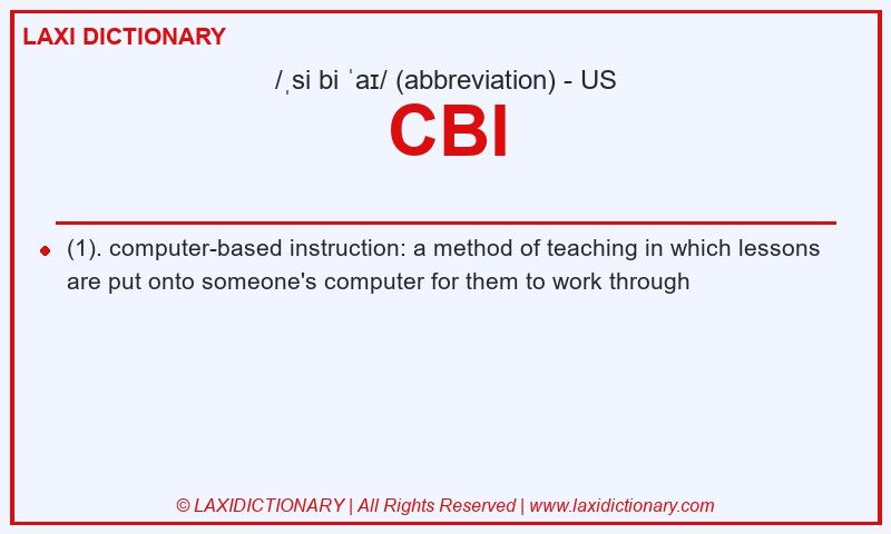 Definition CBI in American English