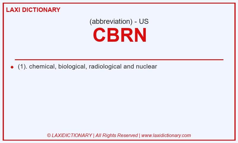 Definition CBRN in American English