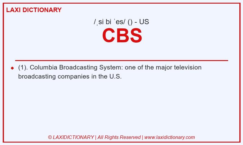 Definition CBS in American English