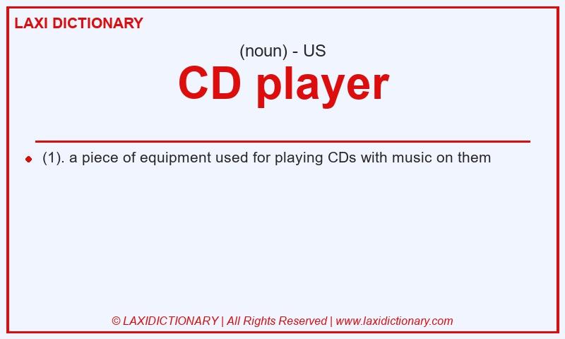Definition CD player in American English