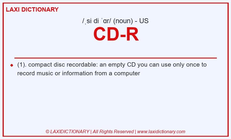 Definition CD-R in American English