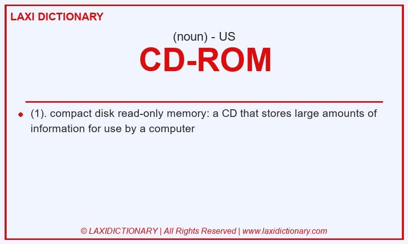Definition CD-ROM in American English