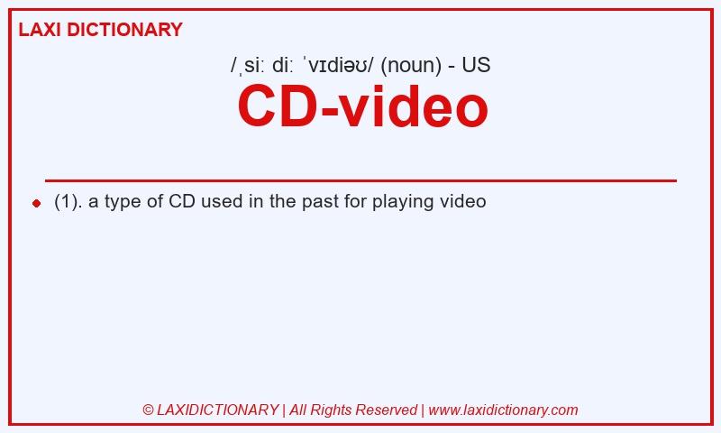 Definition CD-video in American English