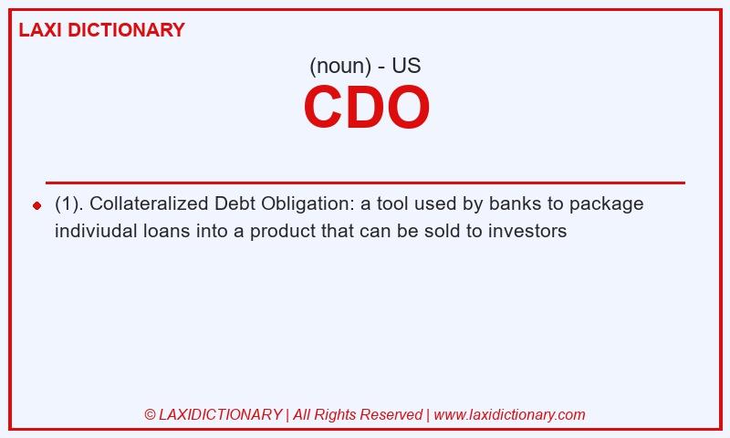 Definition CDO in American English