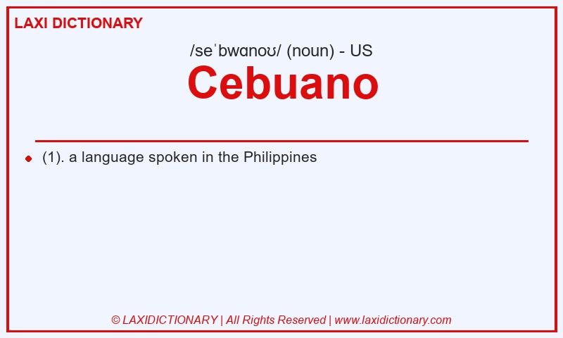 Definition Cebuano in American English