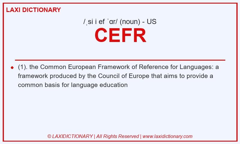 Definition CEFR in American English