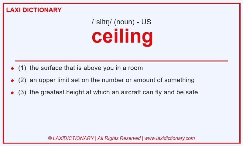 Definition ceiling in American English