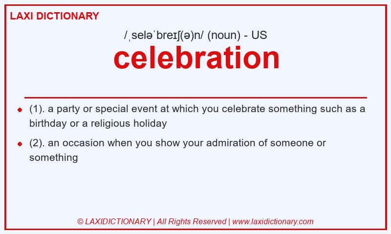 Definition celebration in American English