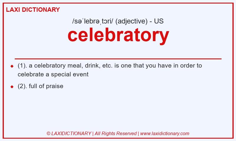 Definition celebratory in American English