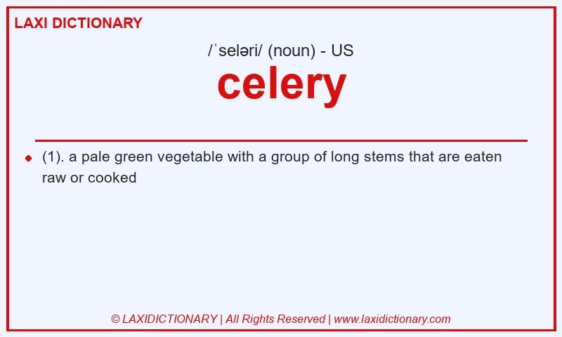 Definition celery in American English