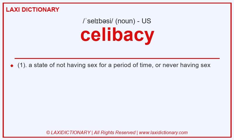 Definition celibacy in American English