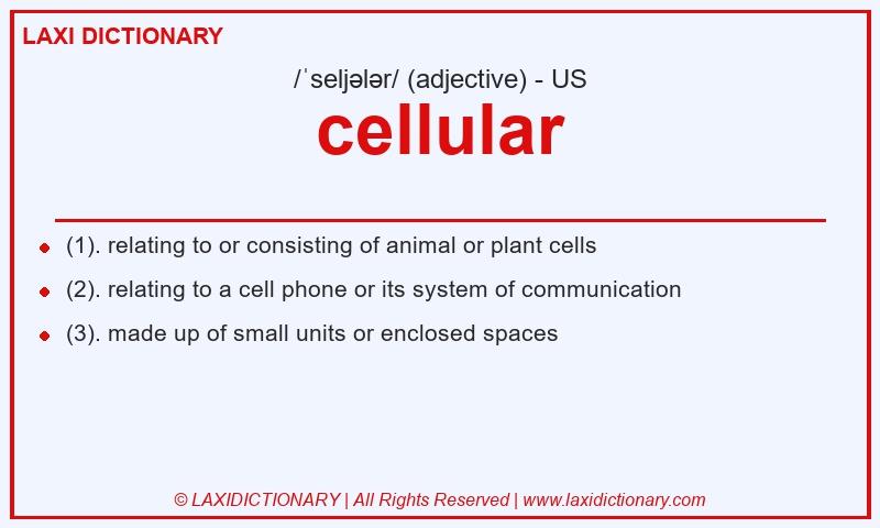 Definition cellular in American English