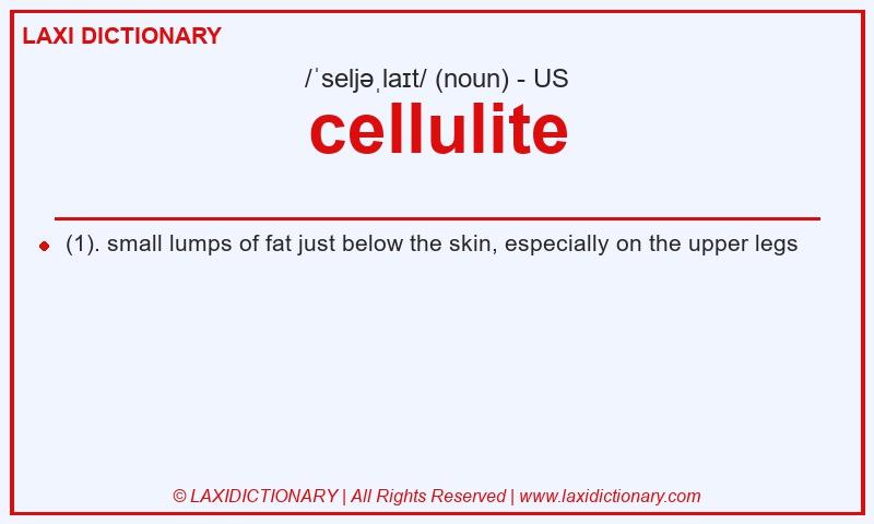 Definition cellulite in American English