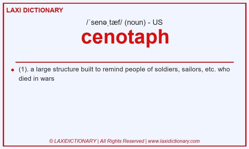 Definition cenotaph in American English