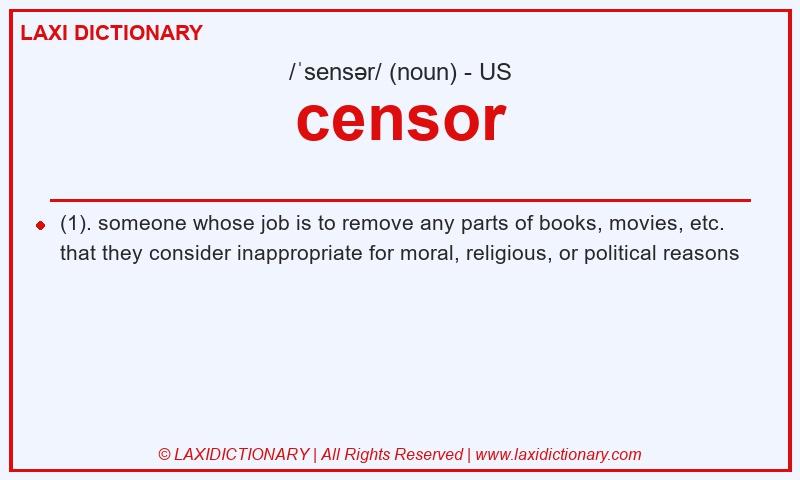 Definition censor in American English