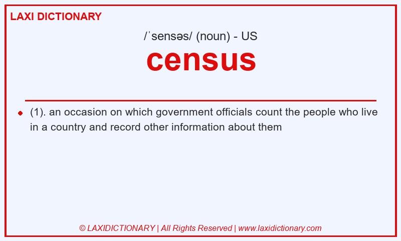 Definition census in American English