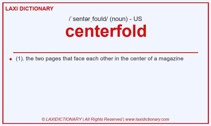 Definition centerfold in American English