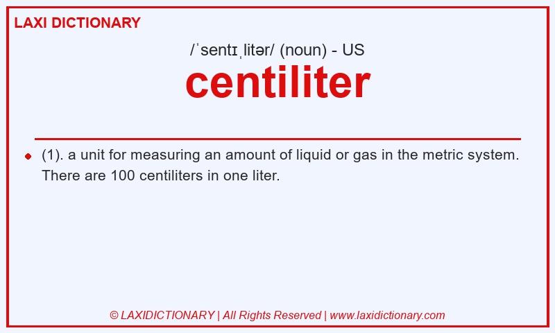 Definition centiliter in American English