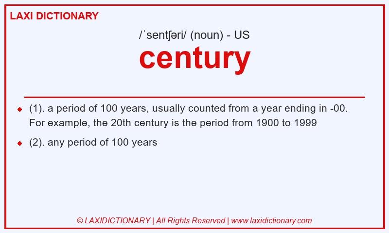 Definition century in American English