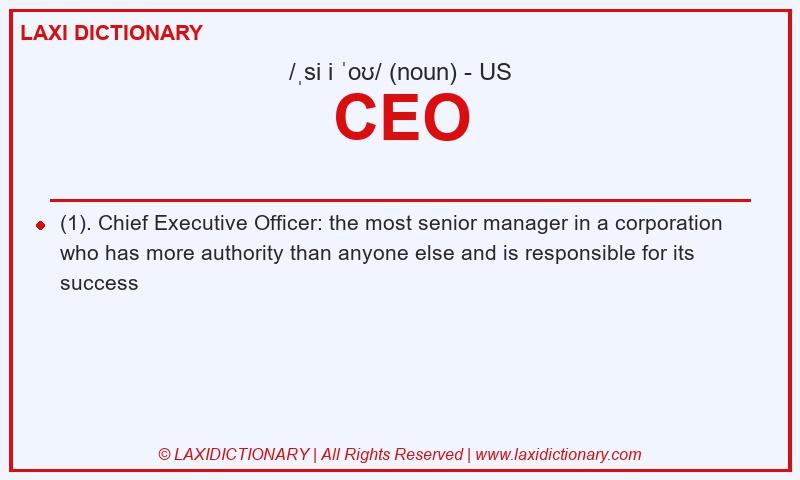 Definition CEO in American English
