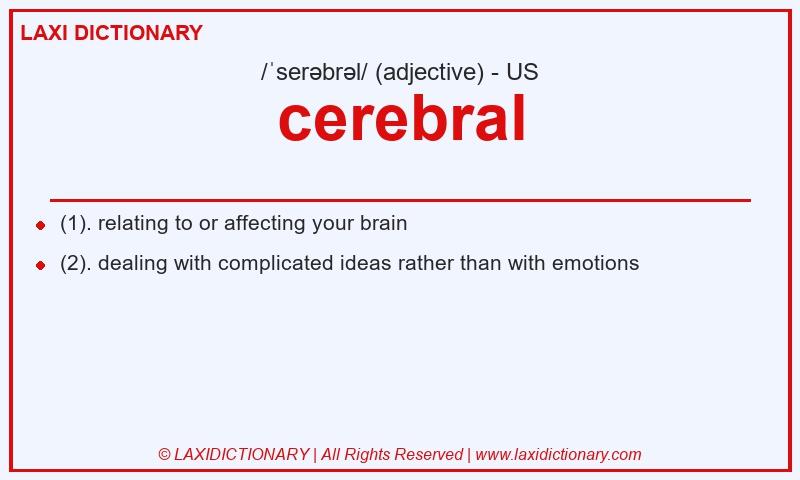 Definition cerebral in American English