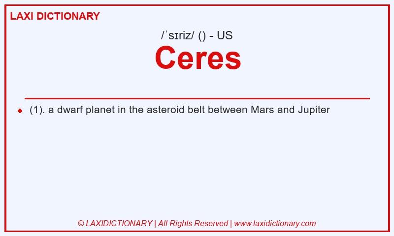 Definition Ceres in American English