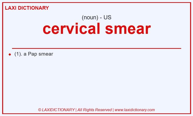 Definition cervical smear in American English