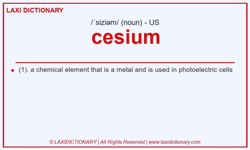 Definition cesium in American English