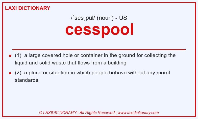 Definition cesspool in American English