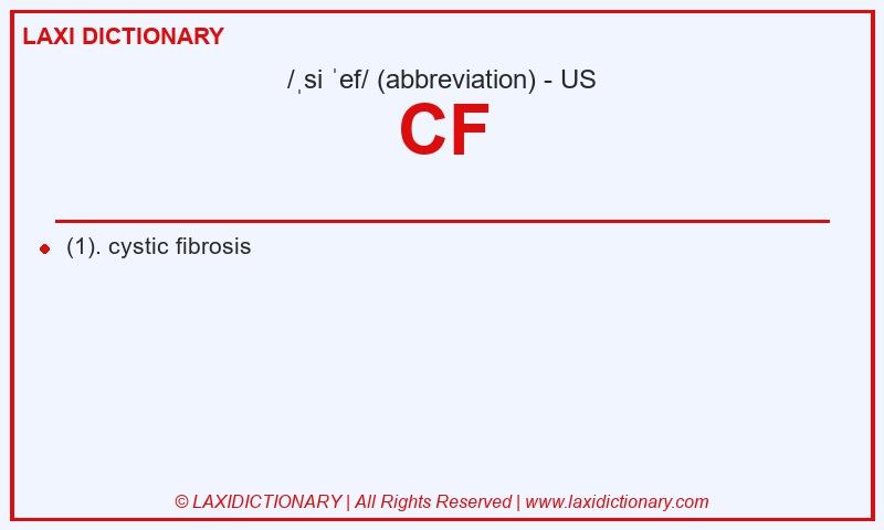 Definition CF in American English