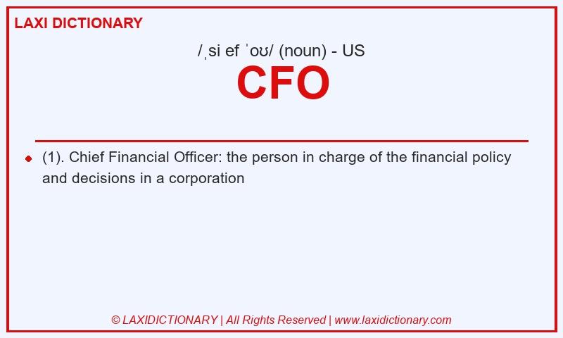 Definition CFO in American English