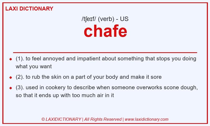 Definition chafe in American English