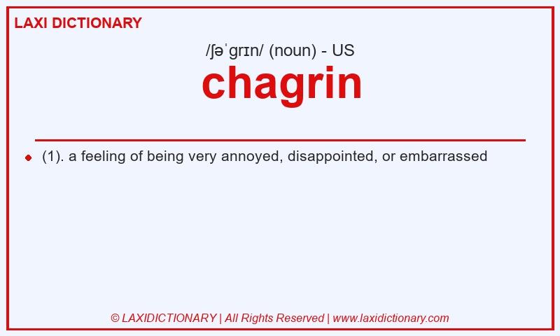 Definition chagrin in American English