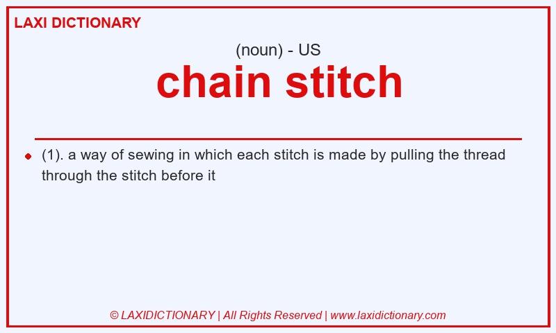 Definition chain stitch in American English