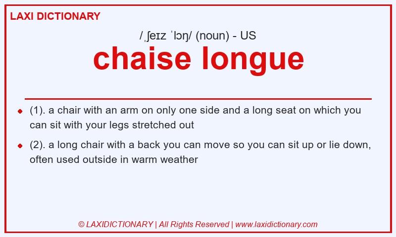 Definition chaise longue in American English