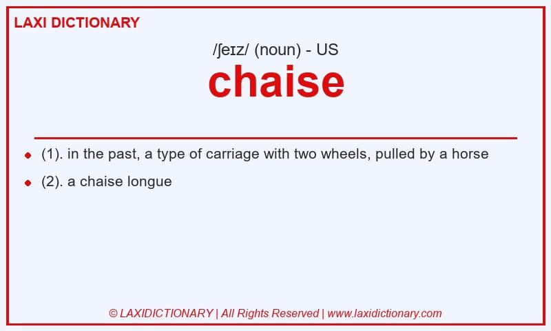 Definition chaise in American English