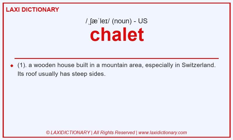 Definition chalet in American English