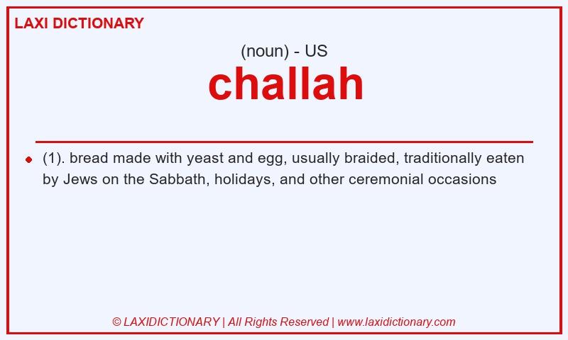 Definition challah in American English