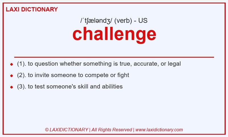 Definition challenge in American English
