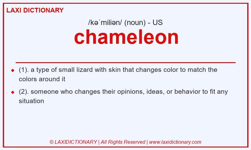 Definition chameleon in American English