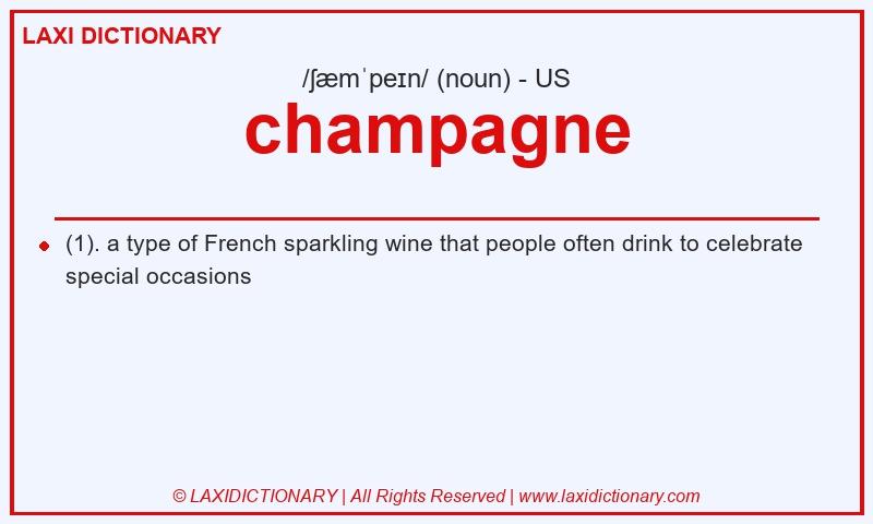 Definition champagne in American English