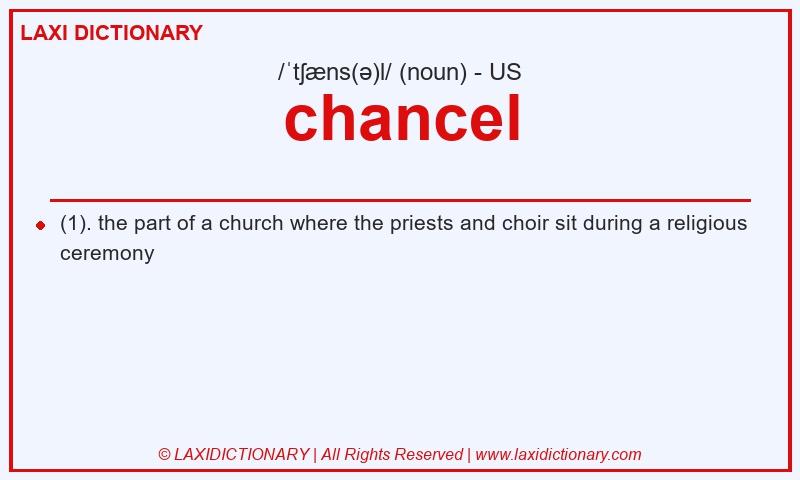 Definition chancel in American English