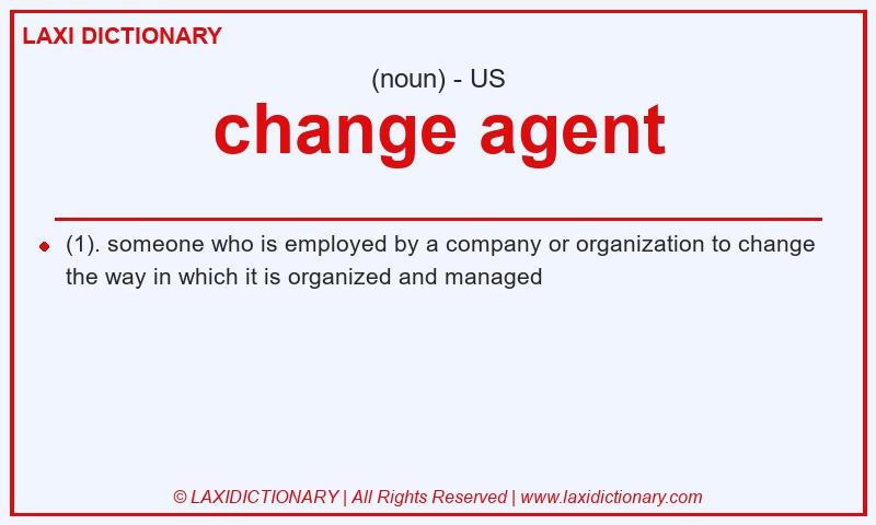 Definition change agent in American English