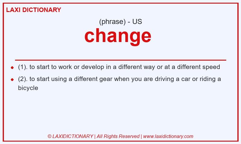 Definition change  in American English