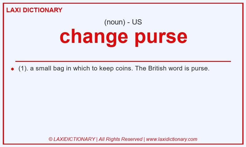 Definition change purse in American English