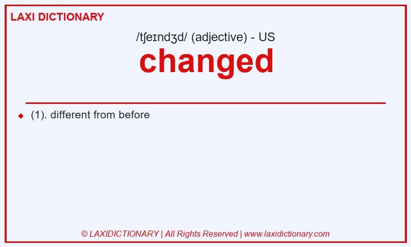 Definition changed in American English